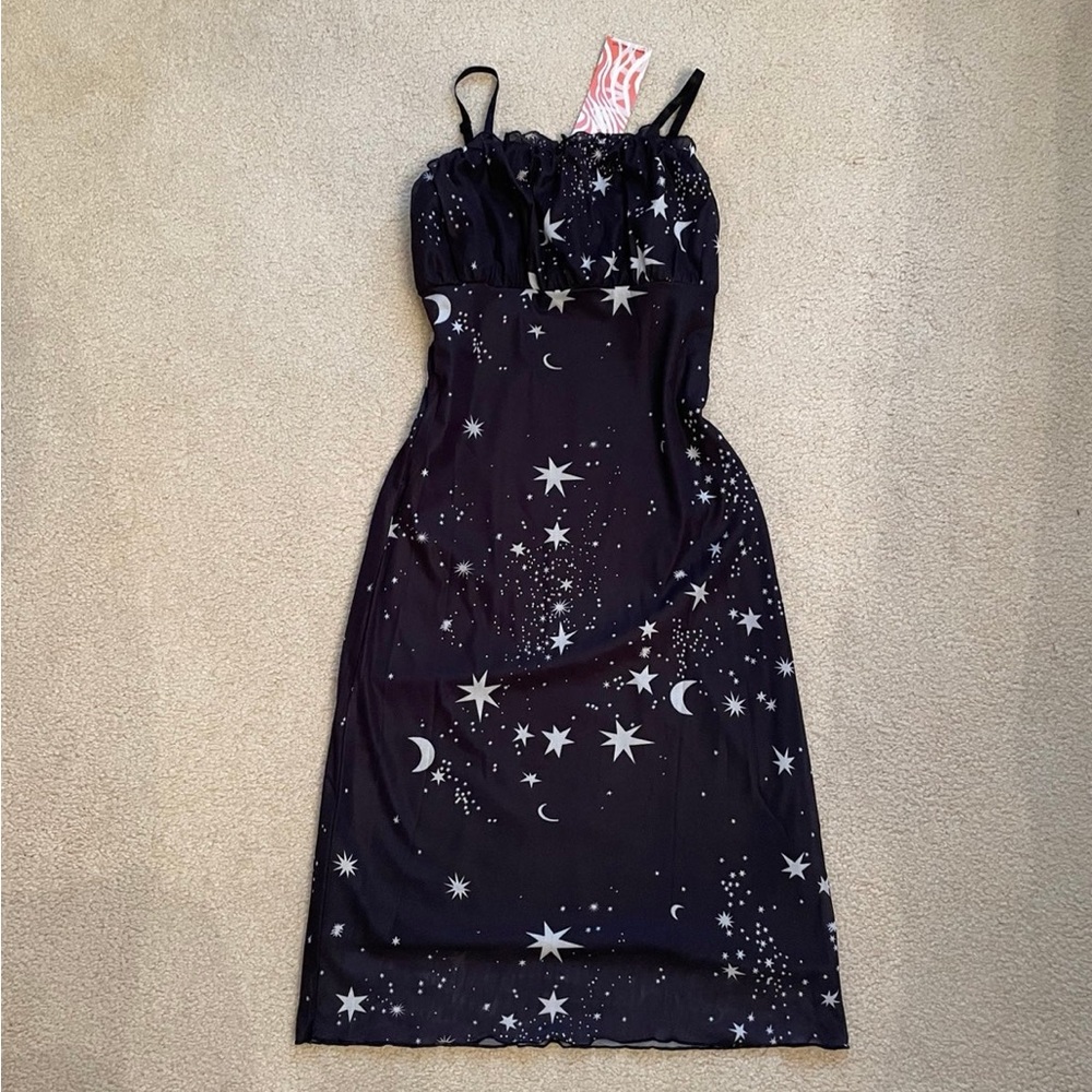 New Moon and Stars Galaxy Dress